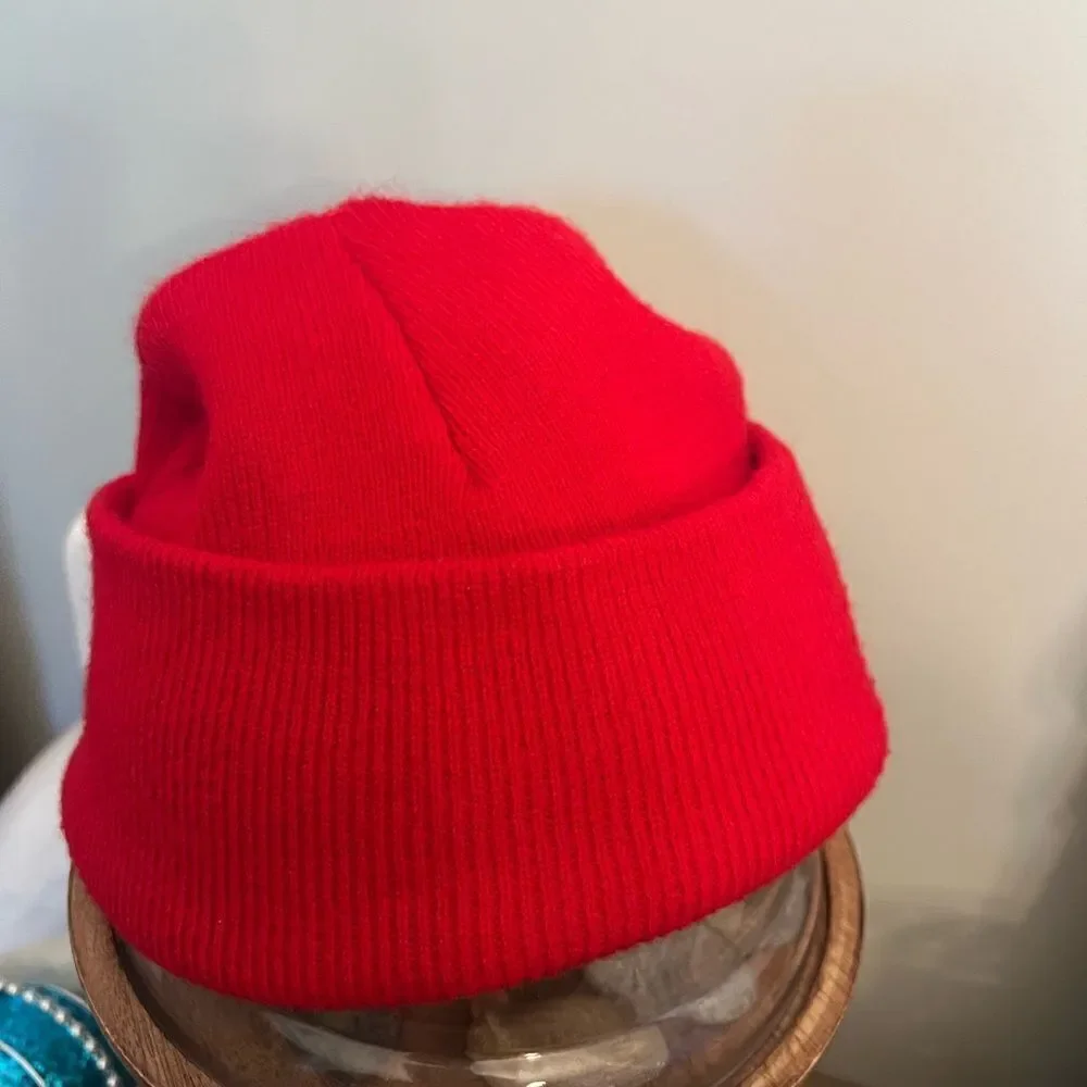 Cookies Embroidered Skull Cap Beanie two tone red and blue. Acrylic. Winter.